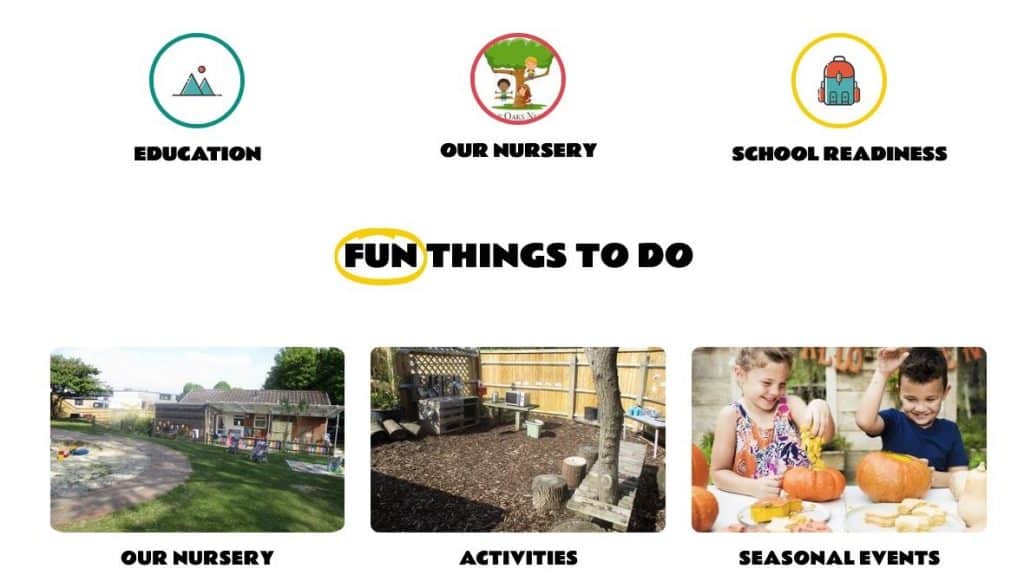 nursery school word press design