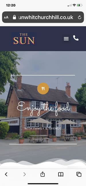 brochure websites for pubs