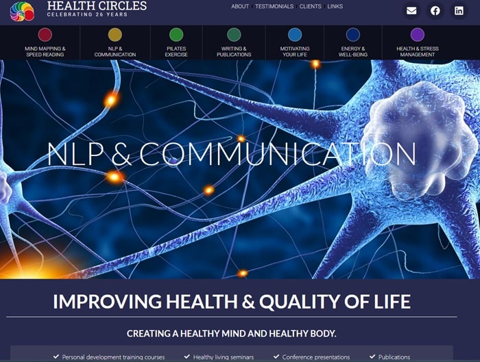 Health Circles web site design Reading